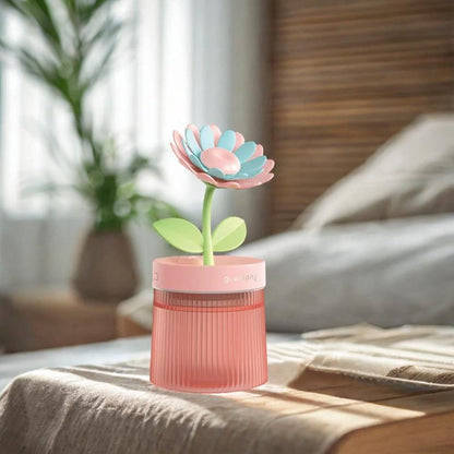 Flower Design Mini USB Air Humidifier & Aroma Diffuser