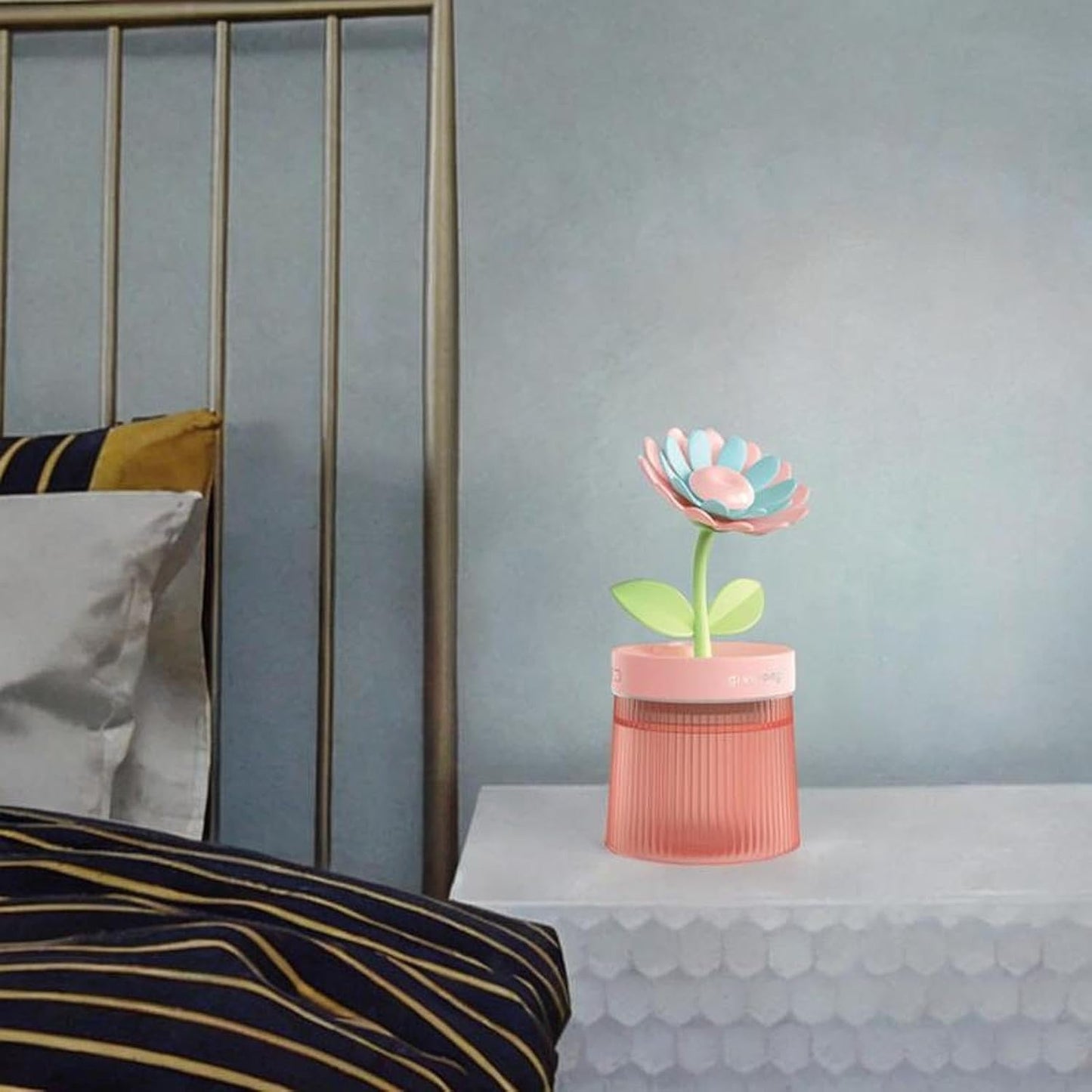 Flower Design Mini USB Air Humidifier & Aroma Diffuser