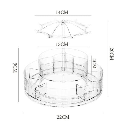 Jewelry Organizer Storage Box Transparent Delicate