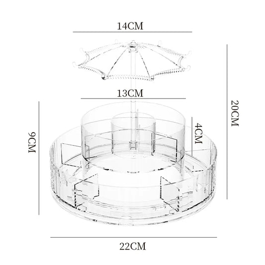 Jewelry Organizer Storage Box Transparent Delicate