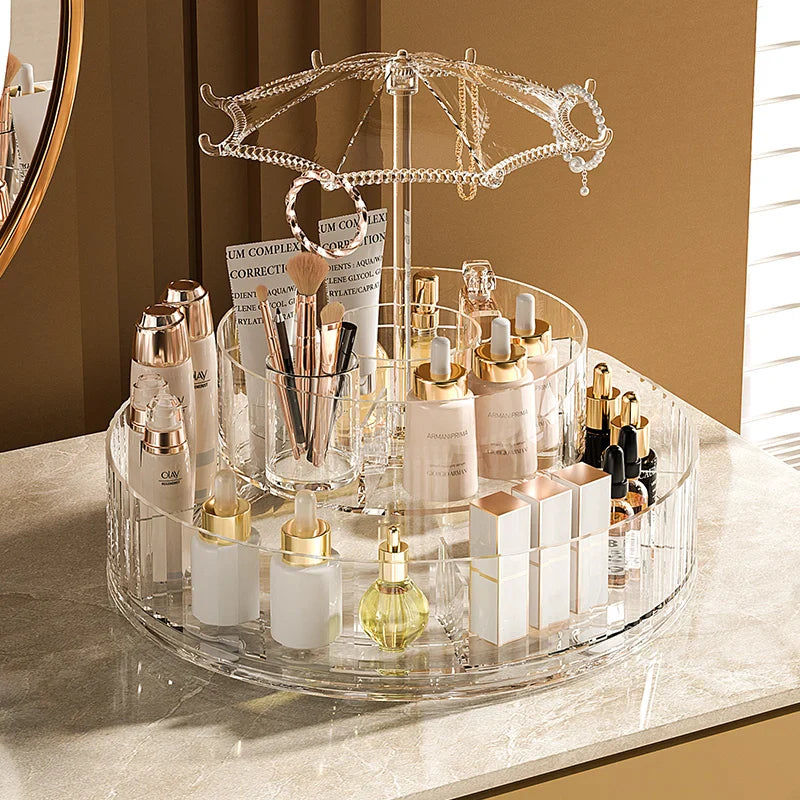 Jewelry Organizer Storage Box Transparent Delicate